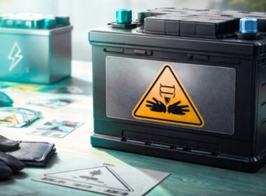 automotive batteries are an example of which hazard class